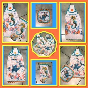 Ocean Mood - Crochet Kitchen Towel set